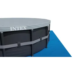 Piscine ronde de jardin 732 x 132 cm, couleur bleue pour l'extérieur