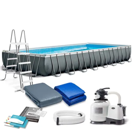 Piscine de jardin 975 x 488 x 132 cm à armature, idéale pour les loisirs en plein air, INTEX 26374