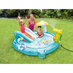 Aire de jeux gonflable crocodile vert, parfait pour le plaisir en extérieur pour enfants