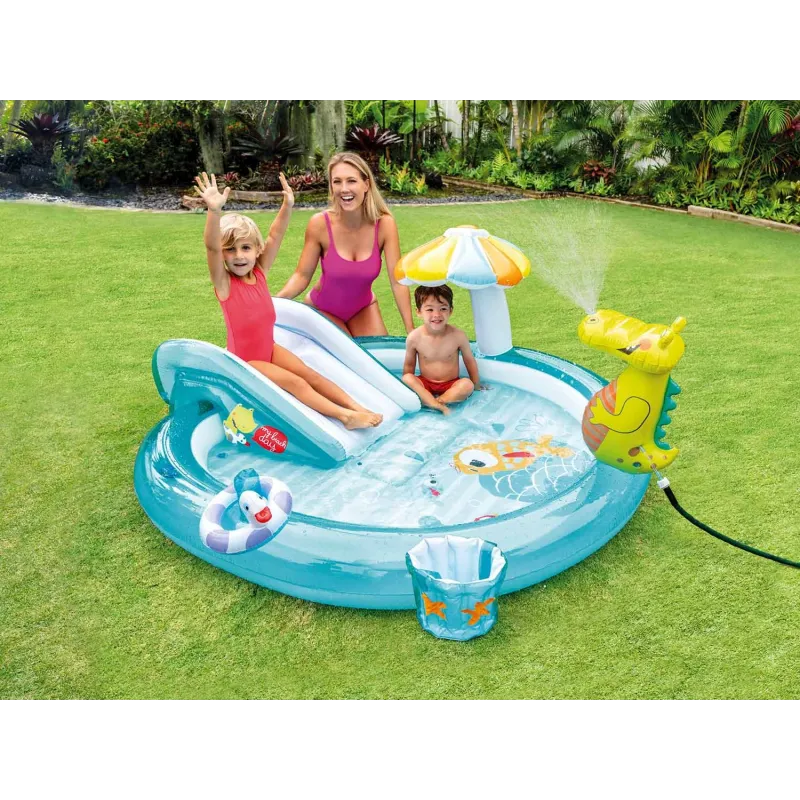 Aire de jeux gonflable crocodile vert, parfait pour le plaisir en extérieur pour enfants