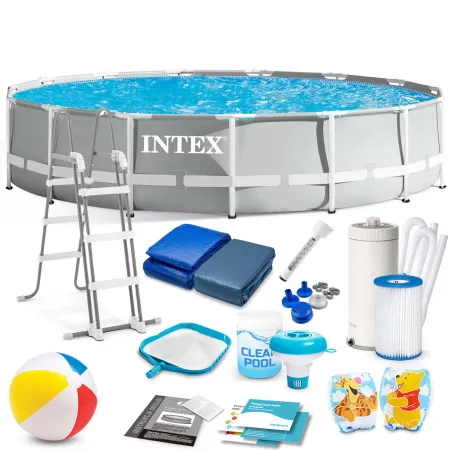 Piscine de jardin avec cadre 457 x 107 cm ensemble 18 en 1 INTEX 26724, construction durable