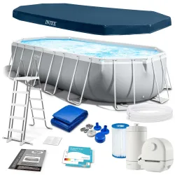 Piscine cadre acier 610 x 305 cm ensemble 12-en-1 INTEX 26798