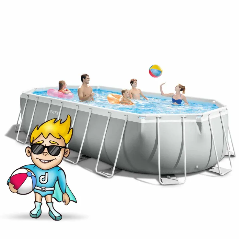 Piscine cadre acier 610 x 305 cm bleue avec accessoires
