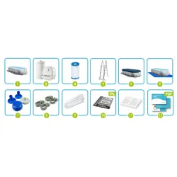 Piscine cadre acier 610 x 305 cm en PVC durable
