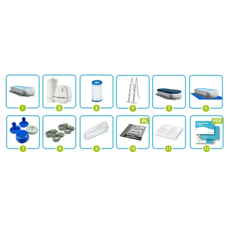Piscine cadre acier 610 x 305 cm en PVC durable