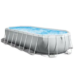 Piscine cadre acier 610 x 305 cm pour toute la famille, amusement dans le jardin