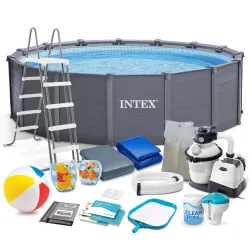 Piscine de jardin modulaire 478 x 124 cm 18en1 INTEX 26384