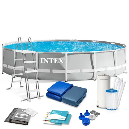 Piscine tubulaire 457 x 107 cm avec kit 12-en-1 pour le jardin