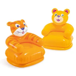 Fauteuil gonflable enfant Animaux Joyeux 65 x 64 cm INTEX 68556 ours