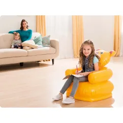 Fauteuil gonflable enfant Animaux Joyeux 65 x 64 cm, idéal pour jouer dehors