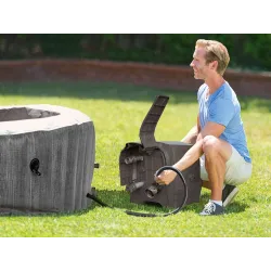 SPA gonflable avec hydromassage, parfait pour se détendre dans le jardin ou sur la terrasse