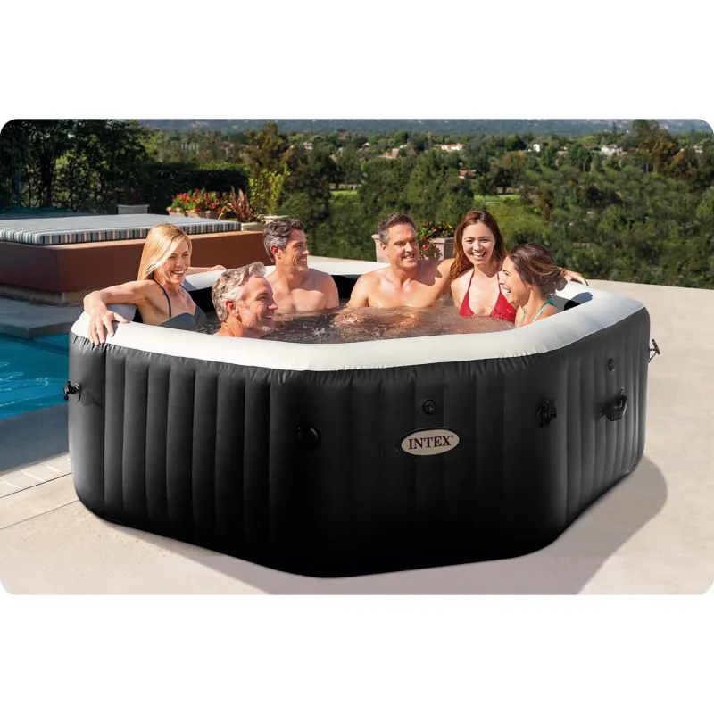SPA gonflable élégant avec hydromassage, parfait pour le jardin