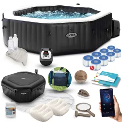 SPA gonflable avec hydromassage 218 x 71 cm 6 personnes + accessoires premium INTEX 28462