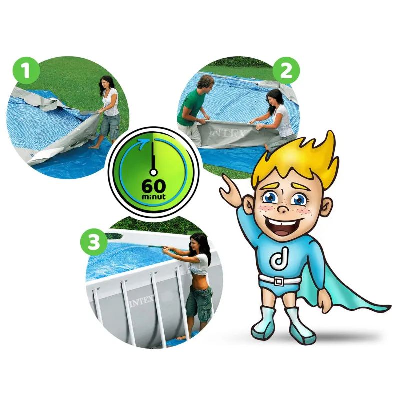 Piscine de jardin idéale pour s'amuser en famille pendant les journées d'été