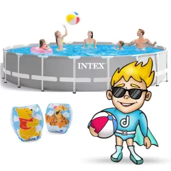 Piscine de jardin cadre 549 x 122 cm set 21en1 INTEX 26732 au design moderne