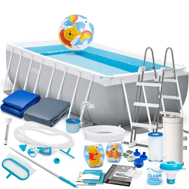 Piscine de jardin avec cadre 488 x 244 x 107 cm, ensemble 21in1