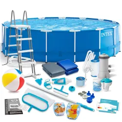 Piscine de jardin cadre acier 457 x 122 cm 21in1 INTEX 28242