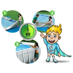 Piscine rectangulaire 503x274x122cm, parfaite pour les fêtes d'été au jardin