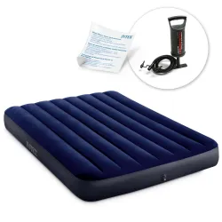 Matelas Gonflable 191x137x25 cm avec Pompe Manuelle INTEX 64758