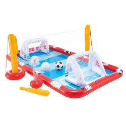 Centre de Jeux Arène Sportive Gonflable Intex 57147 avec toboggan aquatique pour enfants