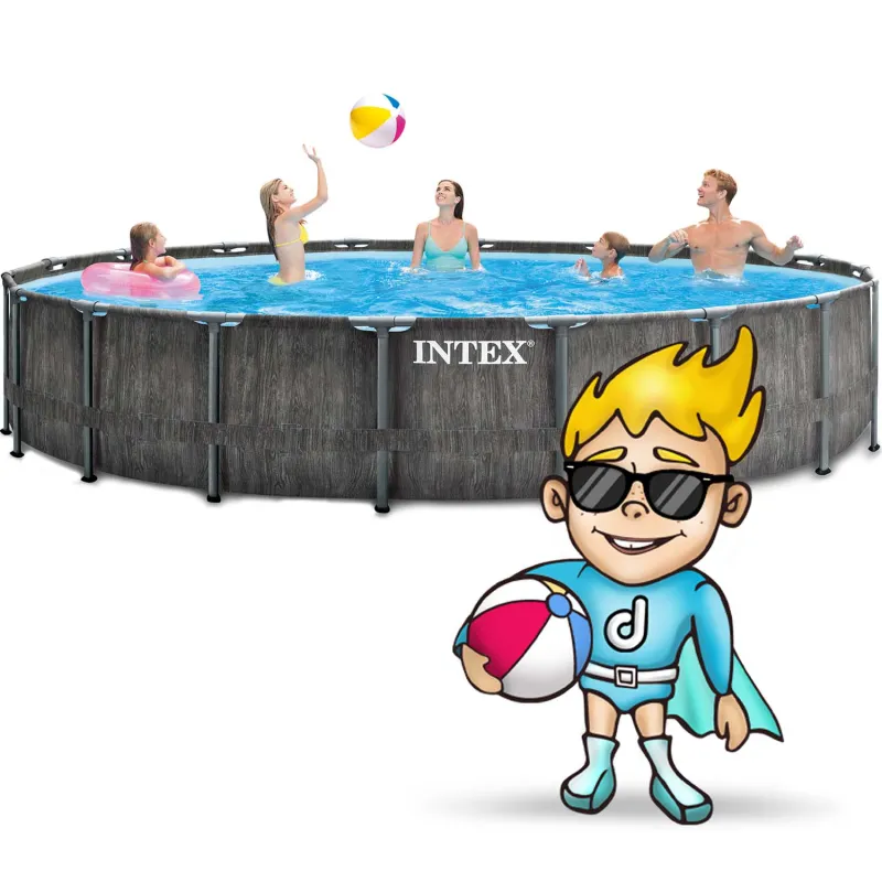 Piscine ronde de jardin 549 x 122 cm, parfaite pour se détendre à l'extérieur