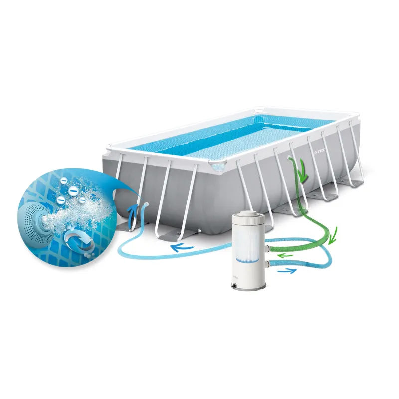 Piscine Tubulaire 400 x 200 x 122 cm 10-en-1 Intex 26790, idéale pour l'été dans le jardin