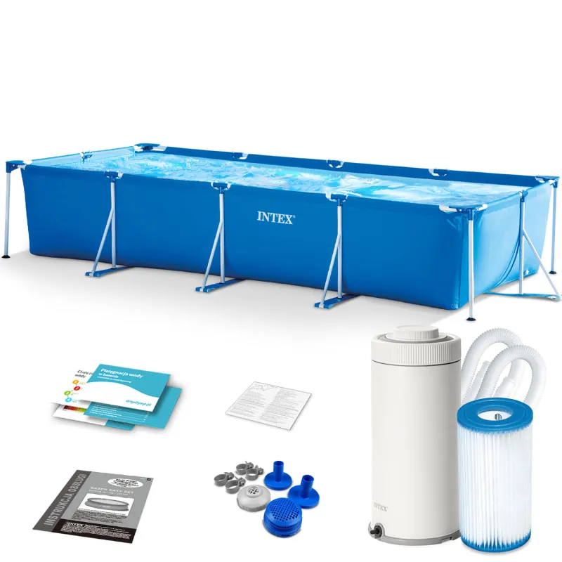 Piscine Tubulaire 450 x 220 x 84 cm 10-en-1 Intex 28274, structure robuste pour l'été