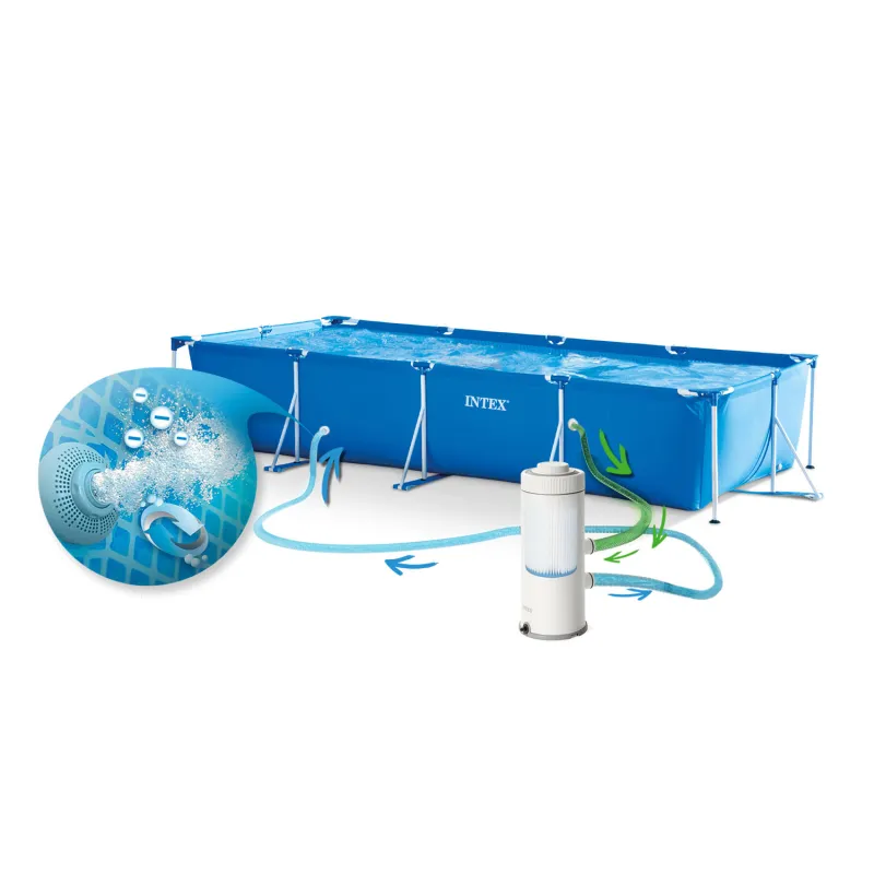 Piscine Tubulaire 450x220x84 cm 16 en 1 Intex 28274 pour le jardin