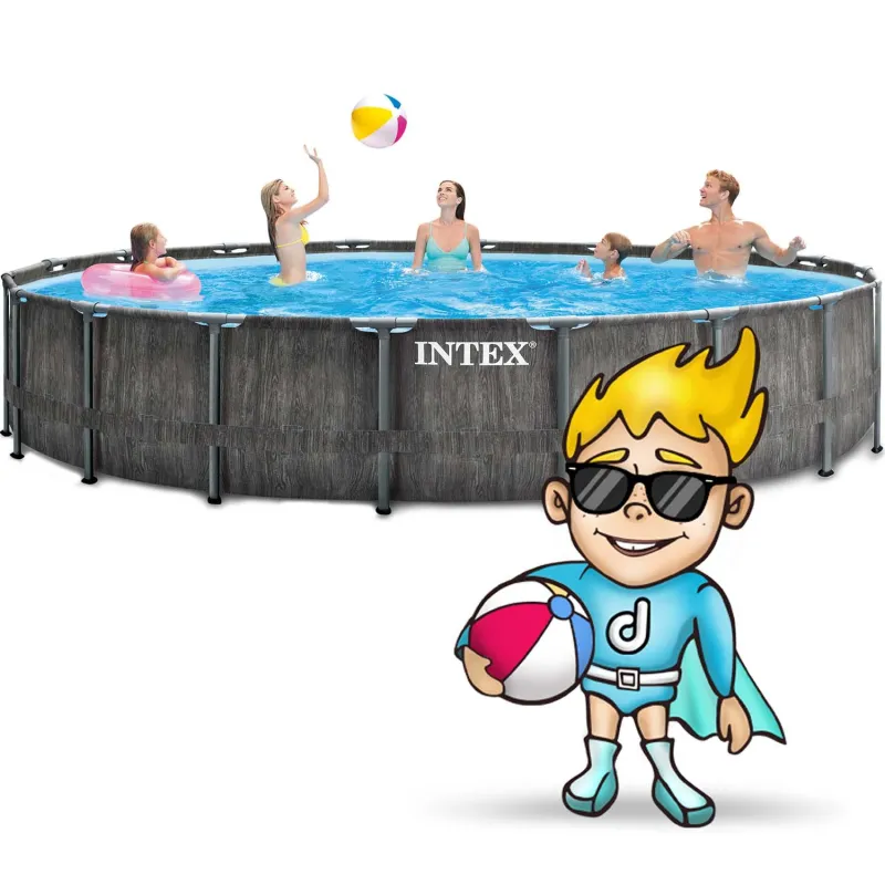 Piscine de jardin bleue 549 x 122 cm pour le plaisir en été
