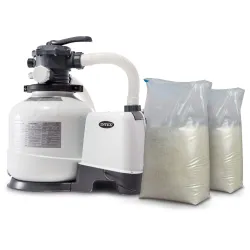 INTEX 26648 Pompe Filtre à Sable 10500 l/h + 50 kg Sable