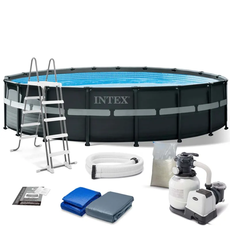 Piscine de Jardin 549 x 132 cm 12-en-1, idéale pour s'amuser à l'extérieur, construction durable