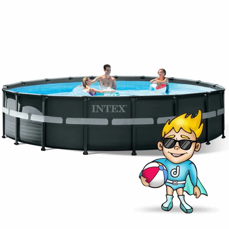 Piscine Ronde 549 x 132 cm, idéale pour se détendre dans le jardin