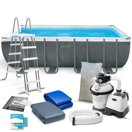 Piscine de jardin cadre 549 x 274 x 132 cm, idéale pour s'amuser à l'extérieur, 12en1 INTEX 26356