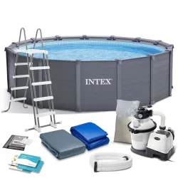 Piscine Gonflable de Jardin 478 x 124 cm 12en1 INTEX 26384