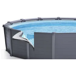 Piscine gonflable ronde bleue, parfaite pour les activités d'été