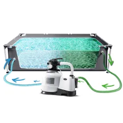 Piscine de jardin adaptée à toute la famille 975 x 488 x 132 cm