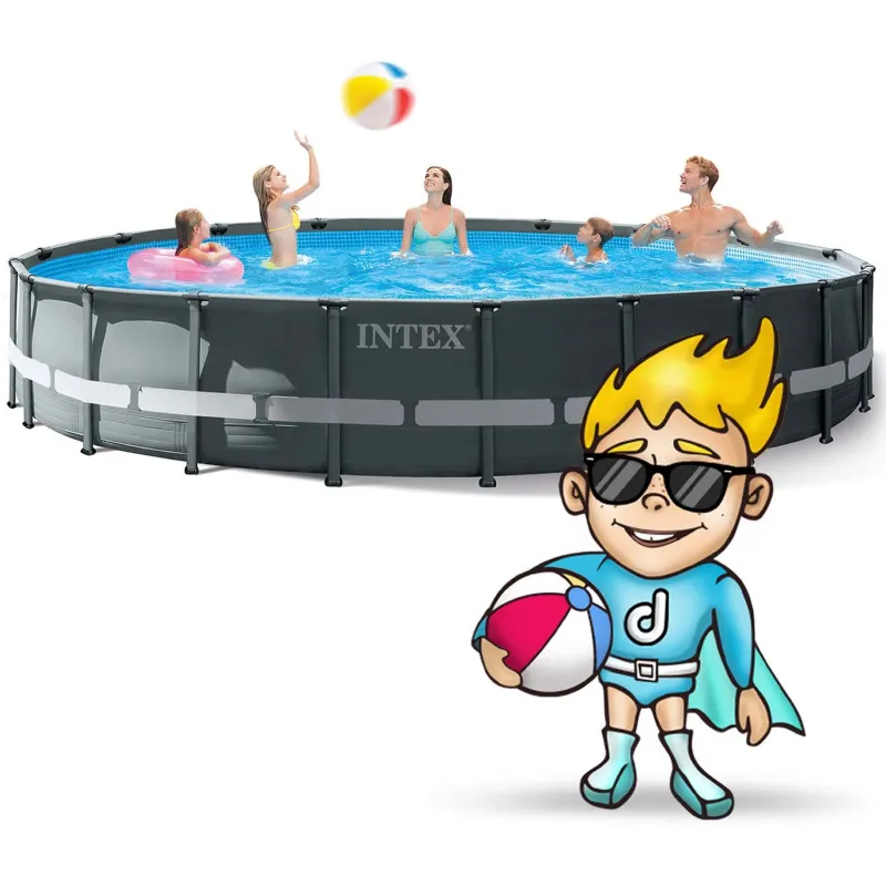 Piscine de jardin 610 x 122 cm, parfaite pour s'amuser en été