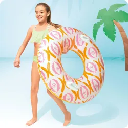 Bouée de nage 114 cm, élégante, parfaite pour la plage ou la piscine