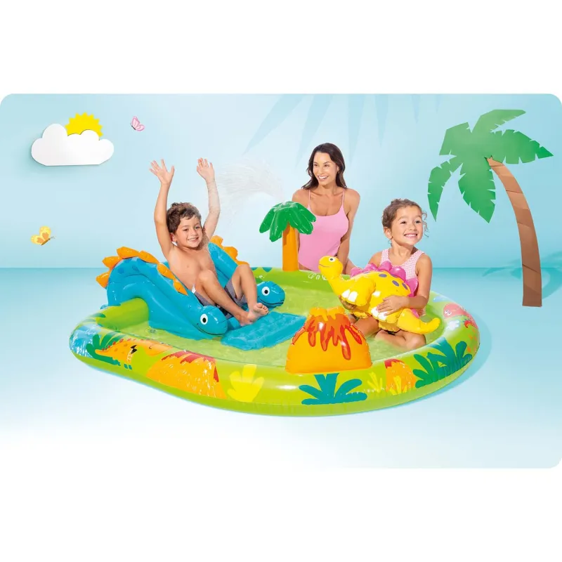 Terrain de jeu gonflable durable avec un design de dinosaure pour un plaisir sans fin