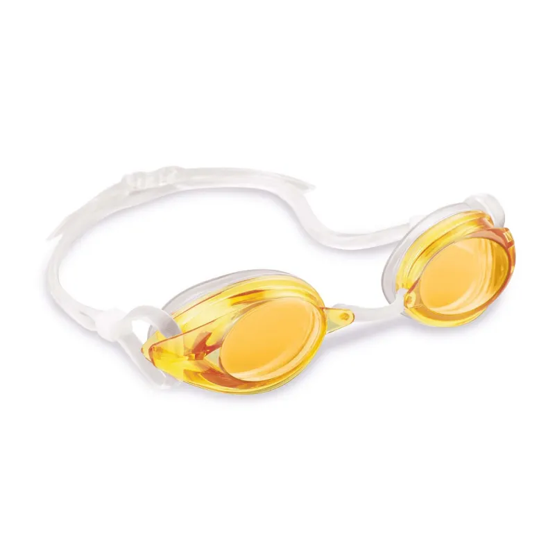 Lunettes de natation jaunes, idéales pour s'amuser dans l'eau et nager