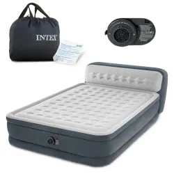 Matelas Gonflable 236x152x46 cm avec Pompe Électrique Intégrée INTEX 64448