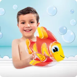Jouet de bain coloré en forme de poisson, idéal pour la baignoire ou la piscine