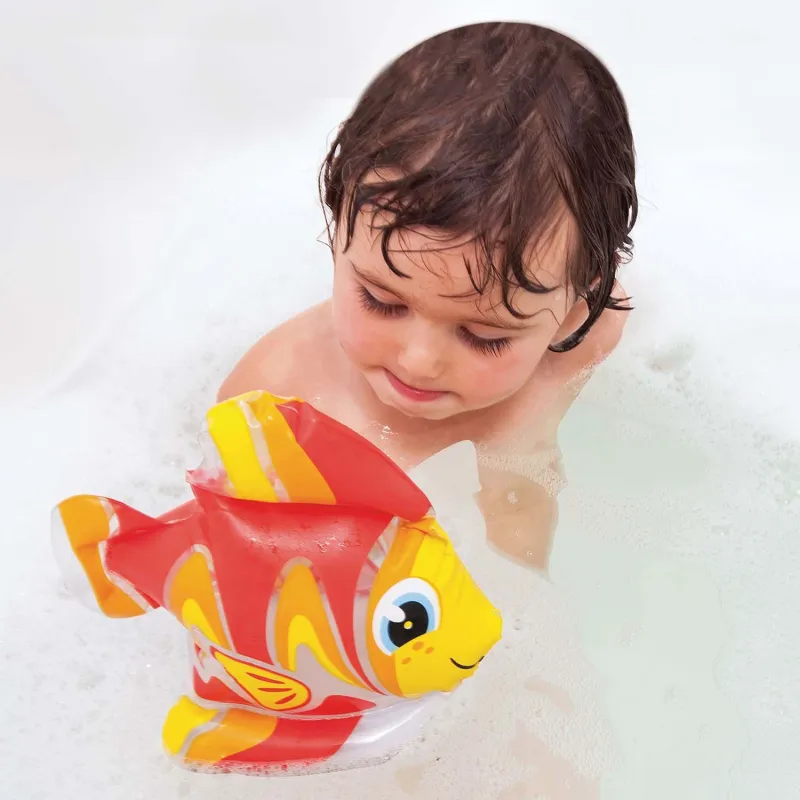 Jouet de bain gonflable doux en forme de poisson, parfait pour les enfants