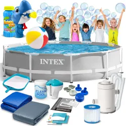 Piscine de jardin à armature 305 x 76 cm 15en1 INTEX 26702 + machine à bulles GRATUITE