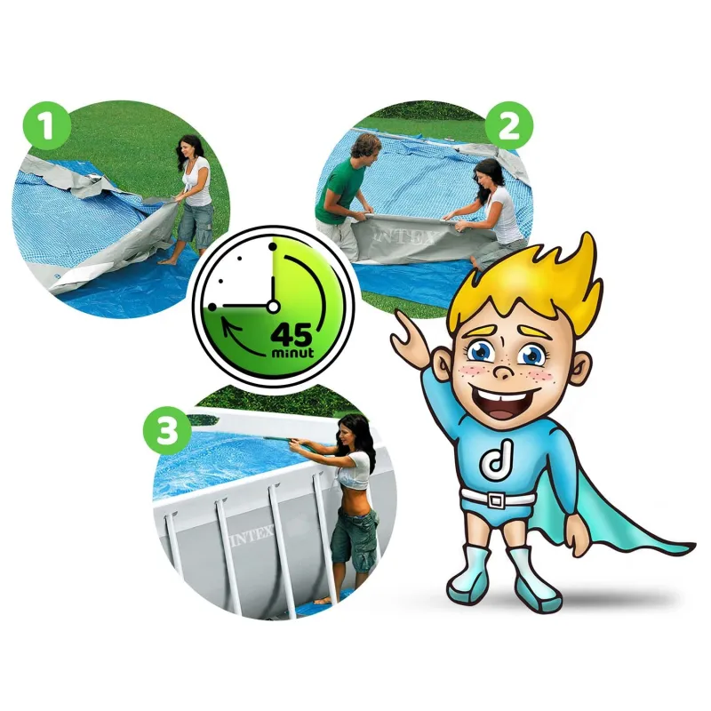 Piscine parfaite pour le plaisir des enfants dans le jardin, idéale pour l'été