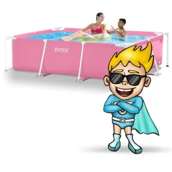 Piscine avec cadre 220 x 150 x 60 cm avec construction robuste