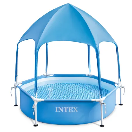 Piscine tubulaire pour enfants avec auvent 183 x 38 cm, matériau PVC durable