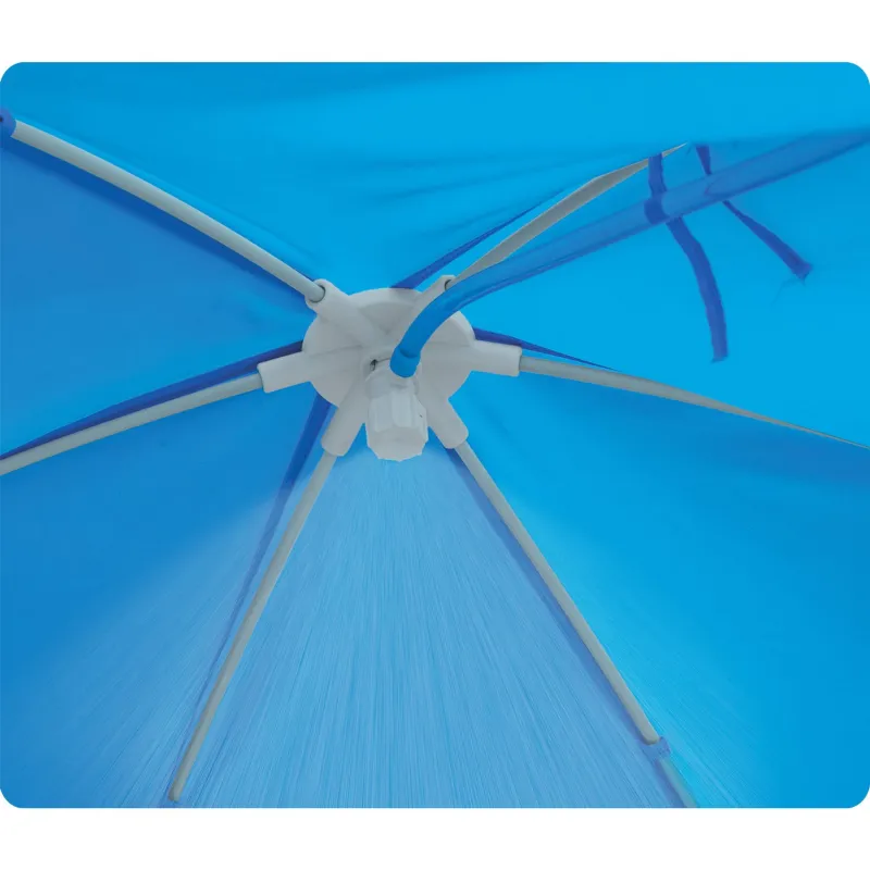 Piscine tubulaire bleue pour enfants avec auvent, parfaite pour l'été