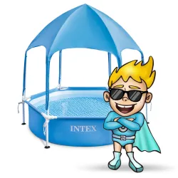 Piscine tubulaire pour enfants, facile à monter, parfaite pour le jardin