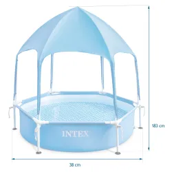 Piscine tubulaire pour enfants, parfaite pour se détendre lors des journées chaudes